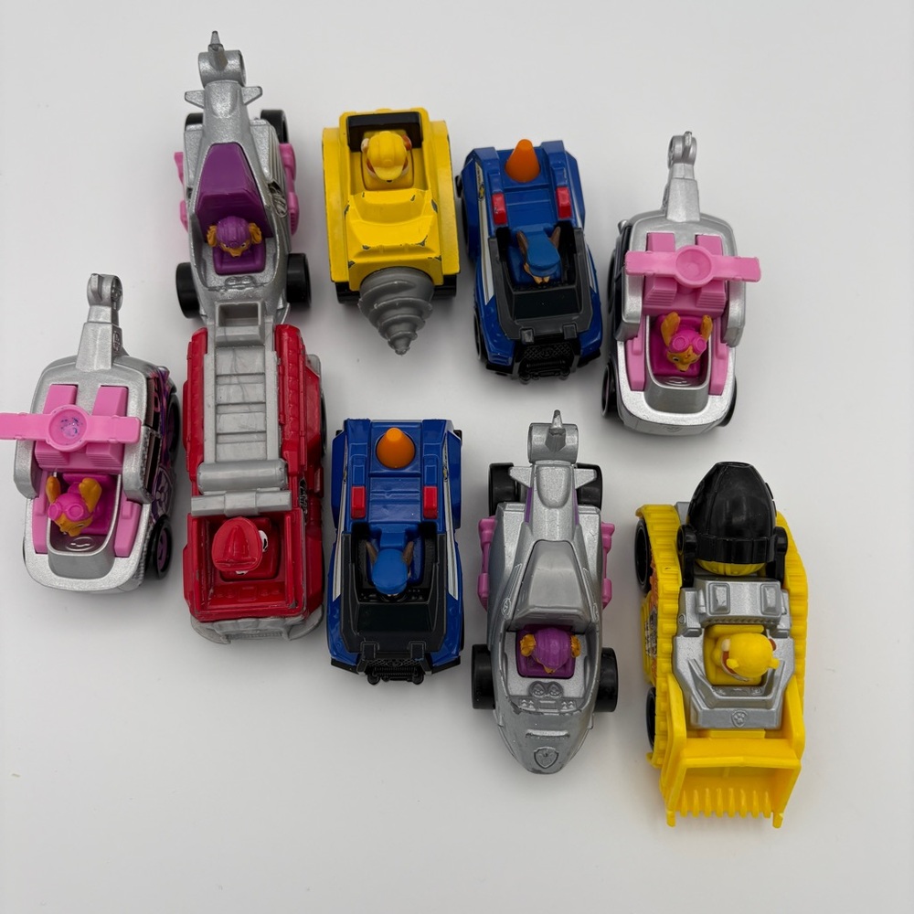 Paw Patrol 9 Vehicle Diecast Lot